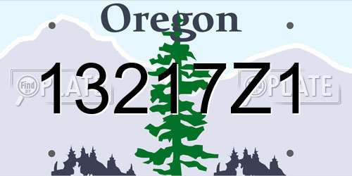 13217Z1 Oregon License Plate
