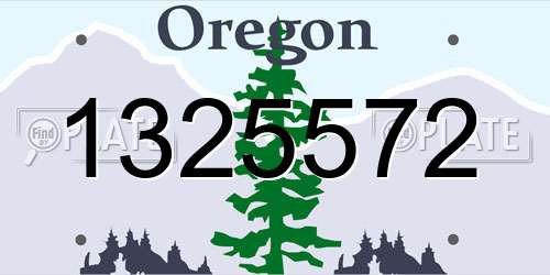 1325572 Oregon License Plate