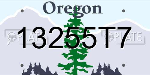 13255T7 Oregon License Plate
