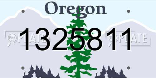 1325811 Oregon License Plate