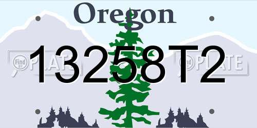 13258T2 Oregon License Plate