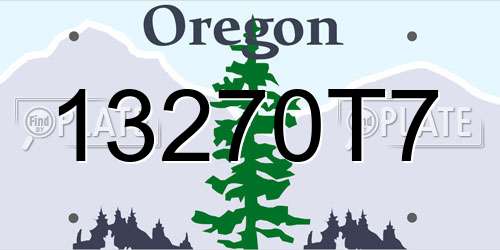 13270T7 Oregon License Plate