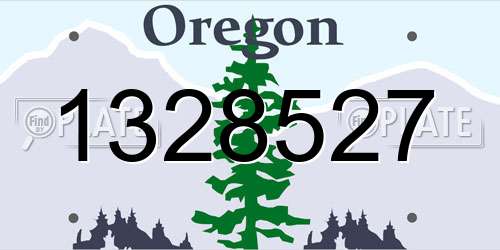 1328527 Oregon License Plate