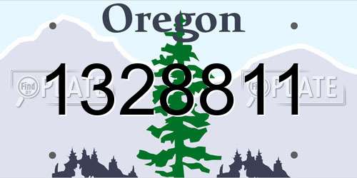1328811 Oregon License Plate