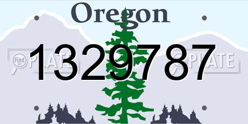 1329787 Oregon License Plate