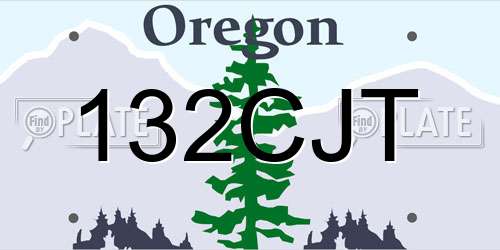 132CJT Oregon License Plate