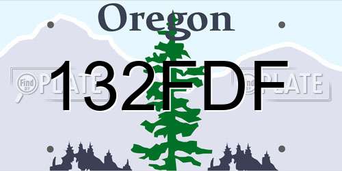 132FDF Oregon License Plate