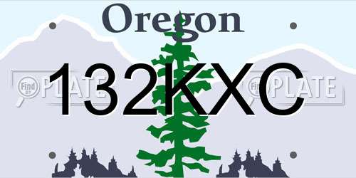132KXC Oregon License Plate