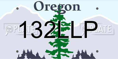 132LLP Oregon License Plate