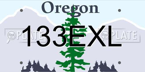 133EXL Oregon License Plate