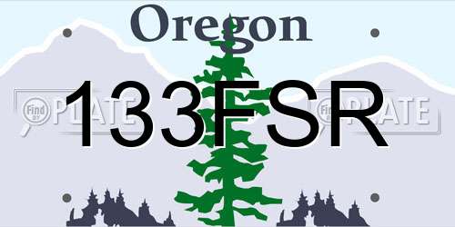 133FSR Oregon License Plate