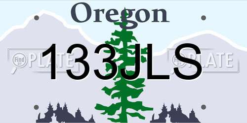133JLS Oregon License Plate