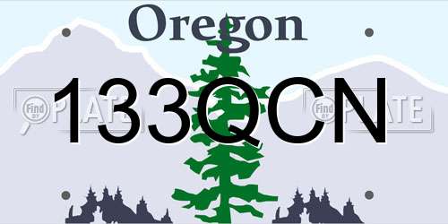 133QCN Oregon License Plate