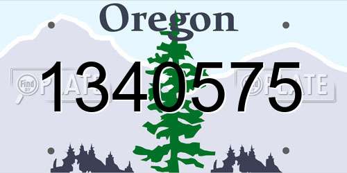 1340575 Oregon License Plate