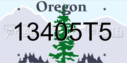 13405T5 Oregon License Plate