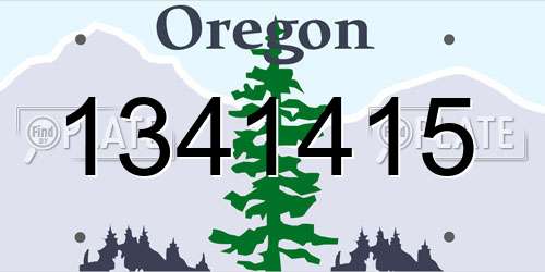 1341415 Oregon License Plate