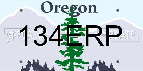 134ERP Oregon License Plate