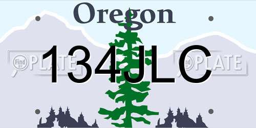 134JLC Oregon License Plate
