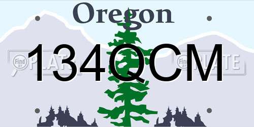 134QCM Oregon License Plate