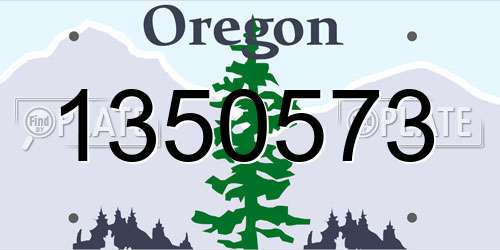 1350573 Oregon License Plate