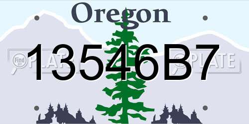 13546B7 Oregon License Plate
