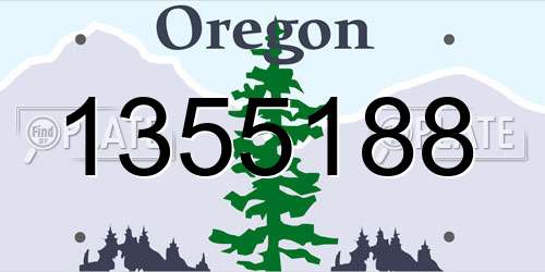 1355188 Oregon License Plate