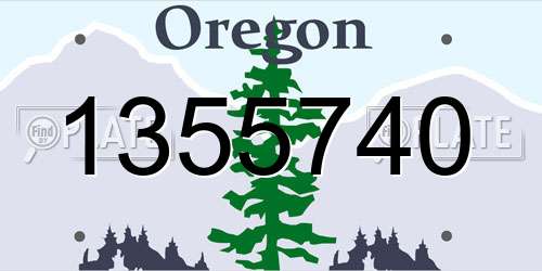 1355740 Oregon License Plate