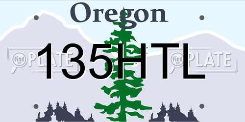 135HTL Oregon License Plate