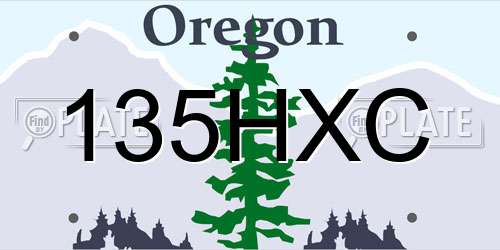 135HXC Oregon License Plate
