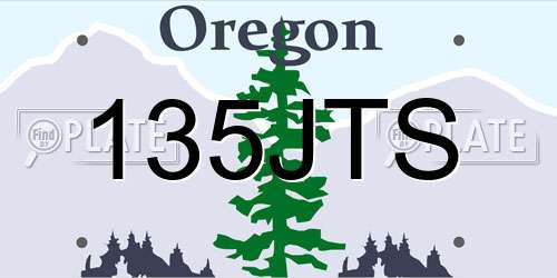 135JTS Oregon License Plate