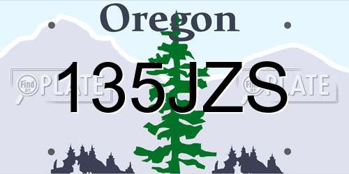 135JZS Oregon License Plate