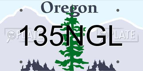 135NGL Oregon License Plate