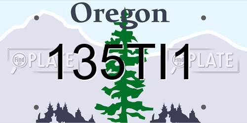 135TI1 Oregon License Plate