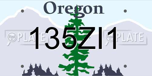 135ZI1 Oregon License Plate