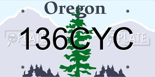 136CYC Oregon License Plate
