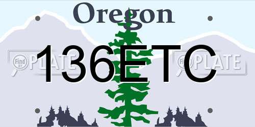 136ETC Oregon License Plate