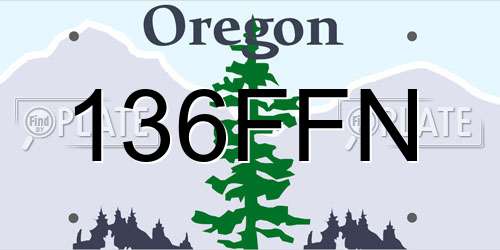 136FFN Oregon License Plate