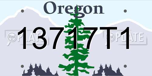 13717T1 Oregon License Plate
