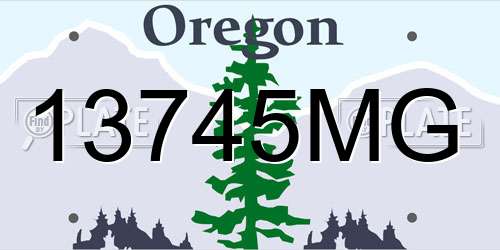 13745MG Oregon License Plate