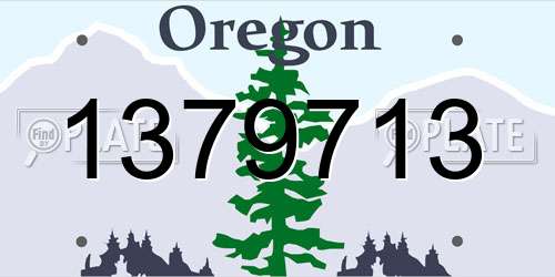 1379713 Oregon License Plate