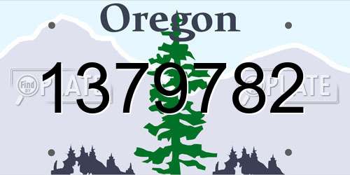 1379782 Oregon License Plate