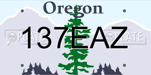 137EAZ Oregon License Plate