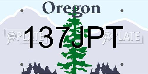 137JPT Oregon License Plate