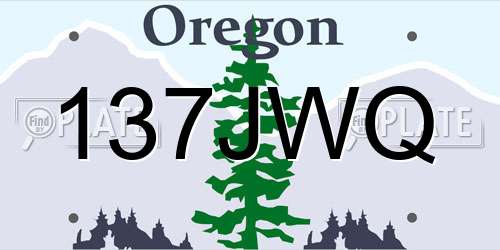 137JWQ Oregon License Plate