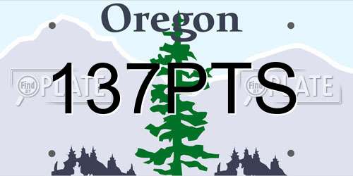 137PTS Oregon License Plate