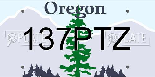 137PTZ Oregon License Plate