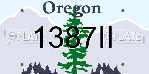 1387II Oregon License Plate