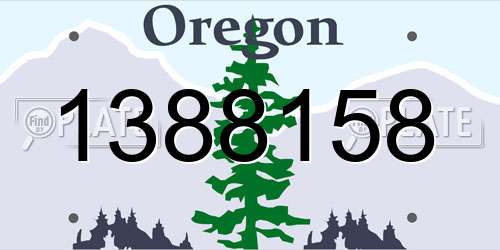 1388158 Oregon License Plate