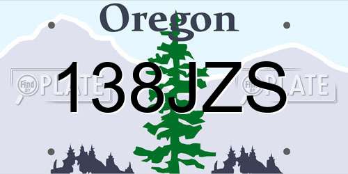 138JZS Oregon License Plate