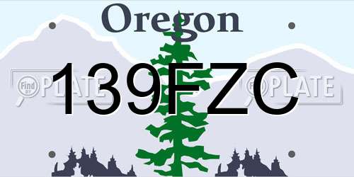 139FZC Oregon License Plate
